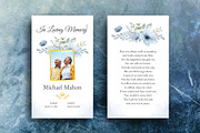 Flower Prayer Card For Funeral, a Card Template by Madhabi Studio (Thumbnail 1 of 3)