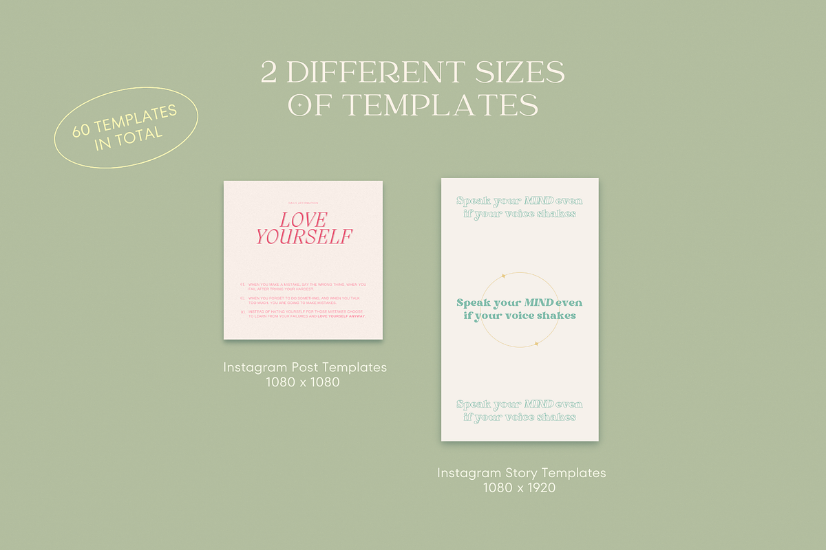 Self-Care Quotes CANVA IG Templates, a Social Media Template by Oksafox (Photo 4 of 17)
