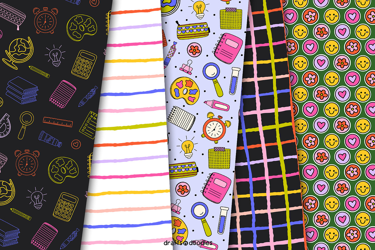 Back to School Clipart and Patterns, an Education Illustration by Drafts n Doodles (Photo 7 of 14)