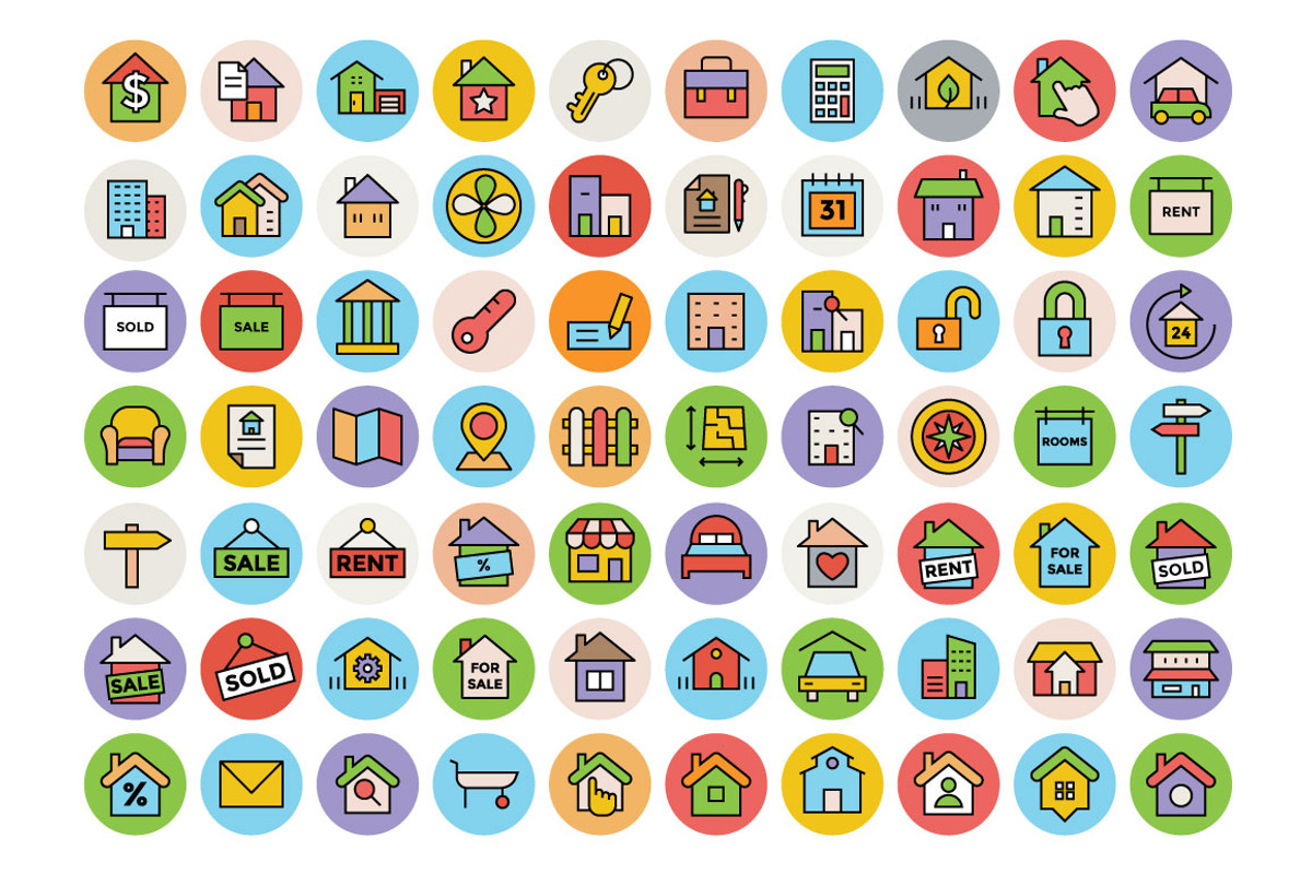 150+ Real Estate Icons Set preview 2