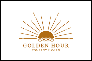 Golden Hour Sun Logo Template