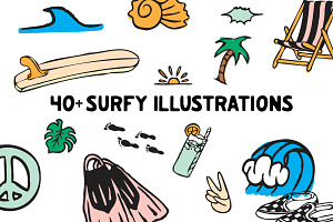 Hand Drawn Surf Illustrations