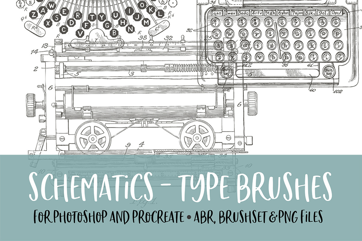Schematics: Type Brush for PS/PRO, a Brush Add-On by Polka Dot Pixels (Photo 1 of 3)