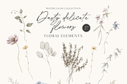 Dusty delicate floral clipart, a Decorative Illustration by long summer (Thumbnail 9 of 12)