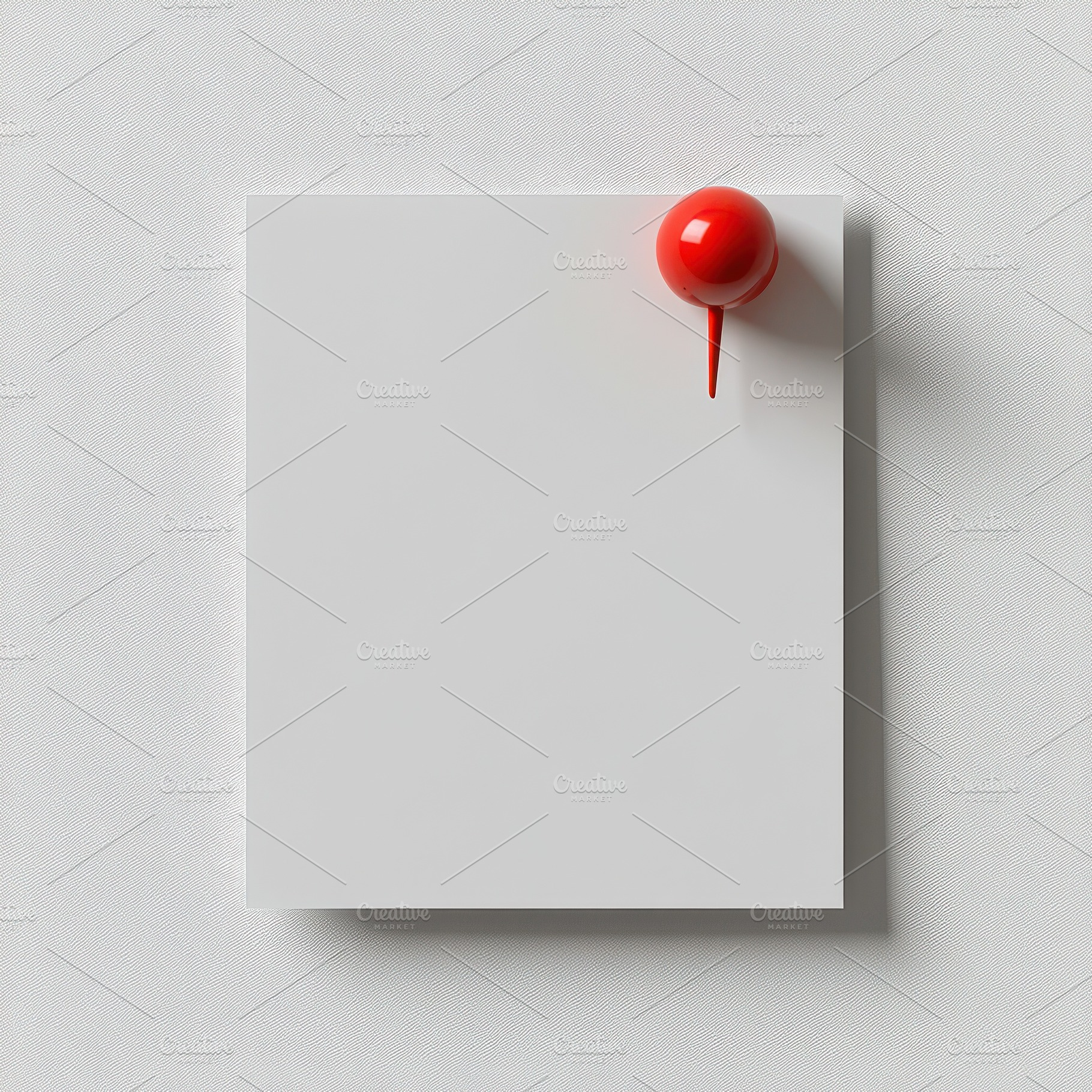 Red Pushpin on Blank White Note Mini, a Background Photo by Pixeness Studio