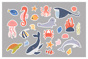 Ocean Animals Sticker Pack