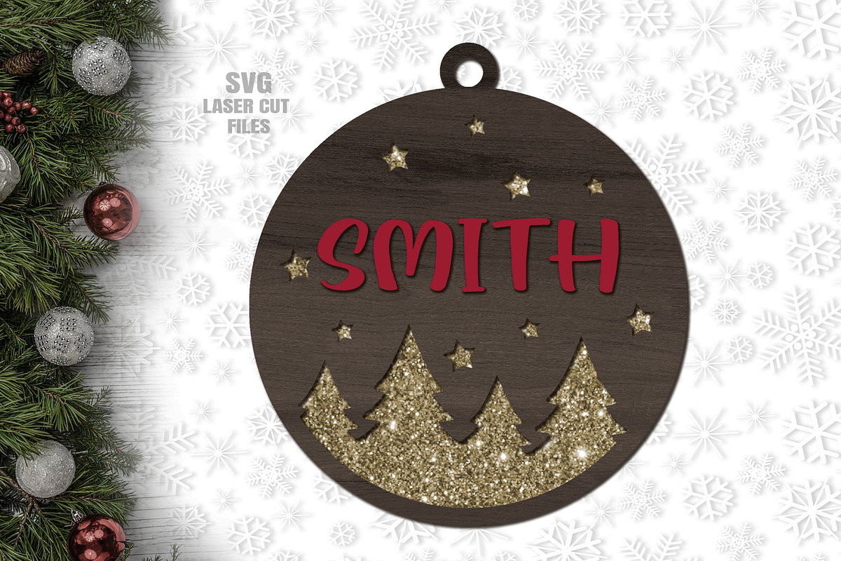 Christmas Ornament SVG Laser Files, a Graphic by Cloud9DesignSVG (Photo 3 of 3)