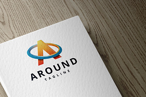 AROUND Circular Orbit A Letter Logo, a Branding & Logo Template by Design_Planet
