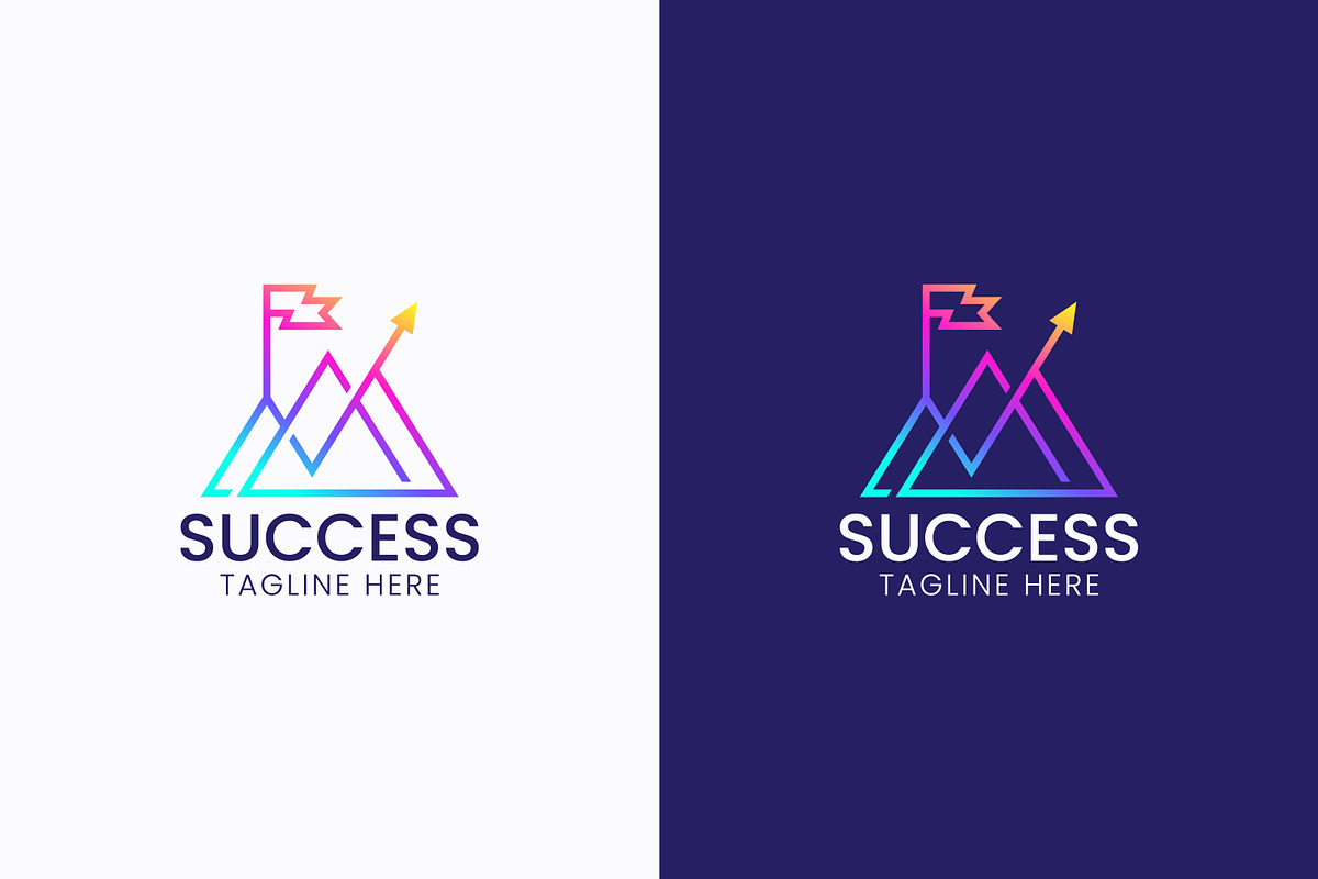 Abstract Success Logo Mountain Flag, a Branding & Logo Template by Signatoro (Photo 1 of 4)