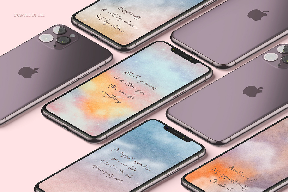 Fluffy Sky Watercolor Backgrounds, a Texture Graphic by Tiger and Flower (Photo 8 of 10)