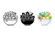 Salad Bowl Vector Design, a Solid Icon by Artonix (Thumbnail 2 of 2)