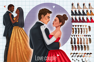 Love couple clipart