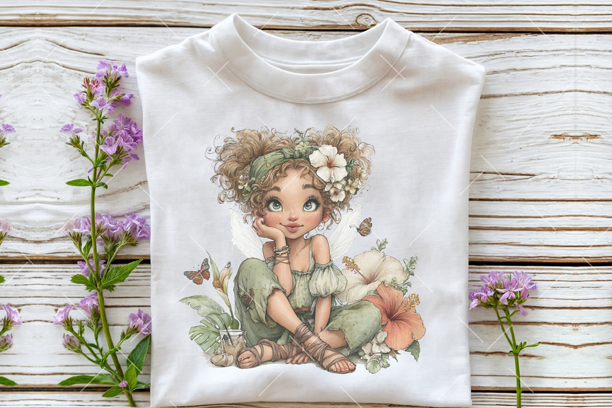Whimsical Summer Fairy Clipart, an Illustration by OK Design (Photo 6 of 6)