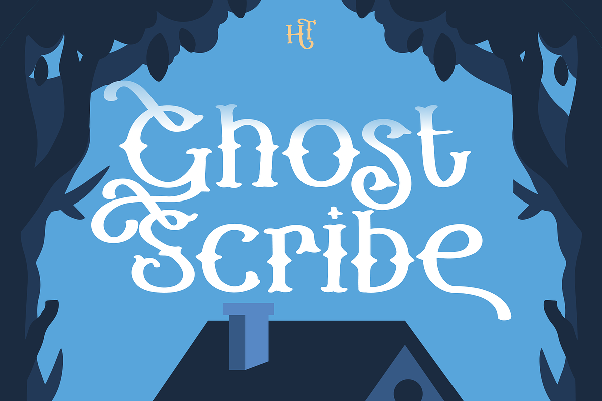 Ghost Scribe: Eerie Handwritten Font, a Handwritten Font by Helotype (Photo 1 of 8)