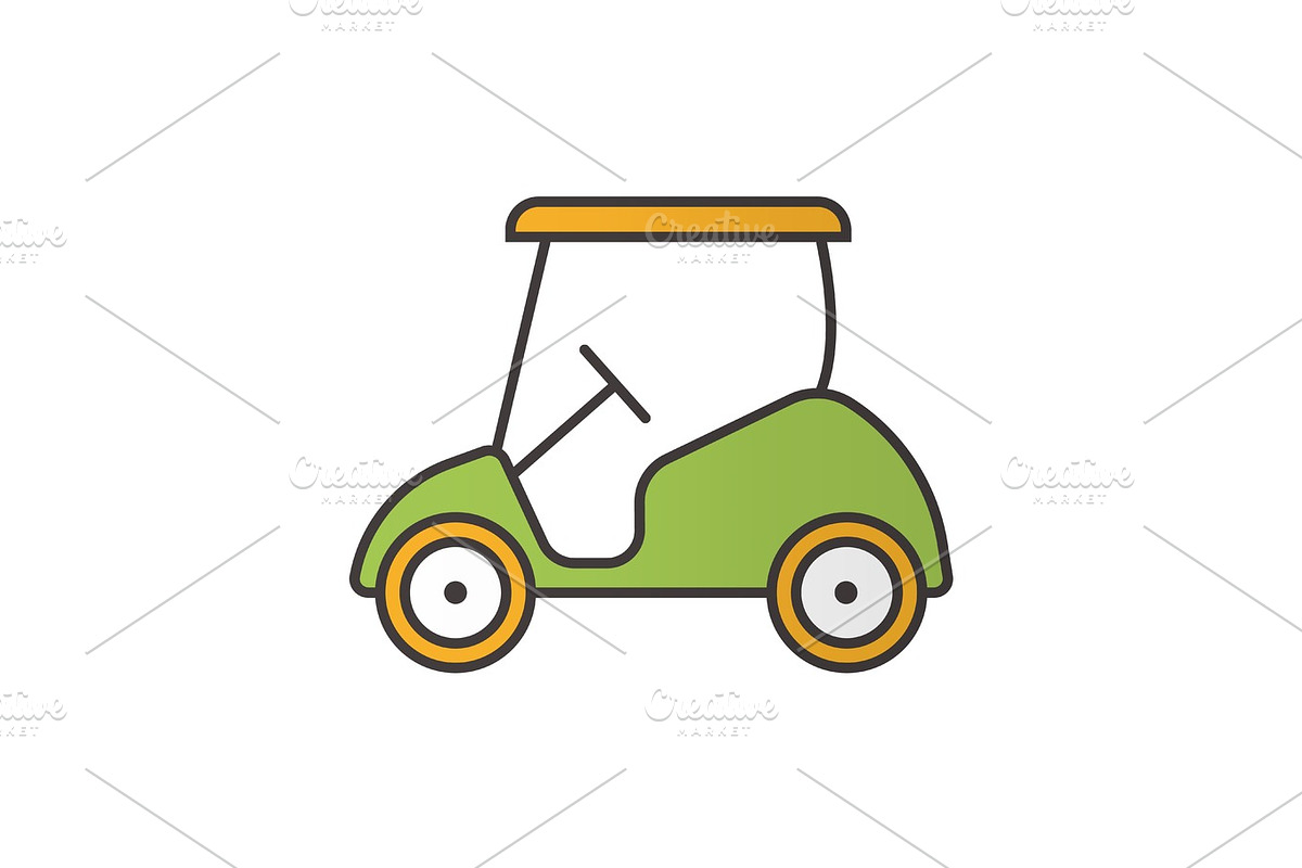 Golf cart color icon, an Icon by IMG Visuals