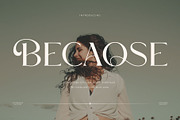 Becaose - Stylis Serif Typeface, a Serif Font by GridlineType (Thumbnail 1 of 10)