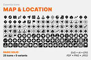 Map & location icons (Solid), a Solid Icon by Totto House (Thumbnail 2 of 3)