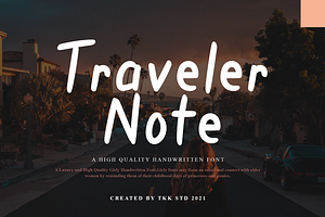 Traveler Note - Handwritten Font