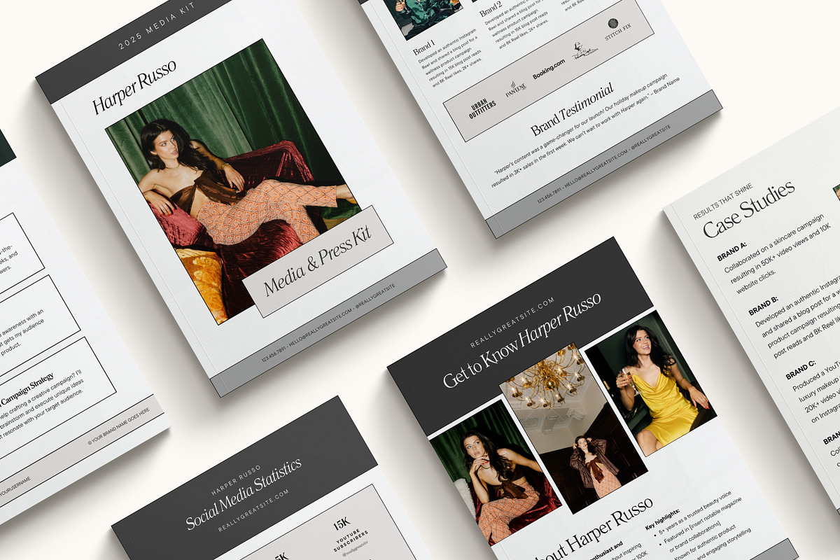 Influencer Media Kit Canva Templates, a Presentation Template by Fallon Gerst (Photo 10 of 12)
