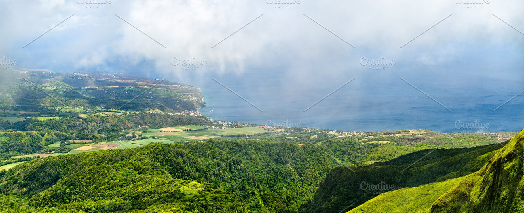 Scenic view from Mount Pelee in Martinique, a Nature Photo by Leonid Andronov