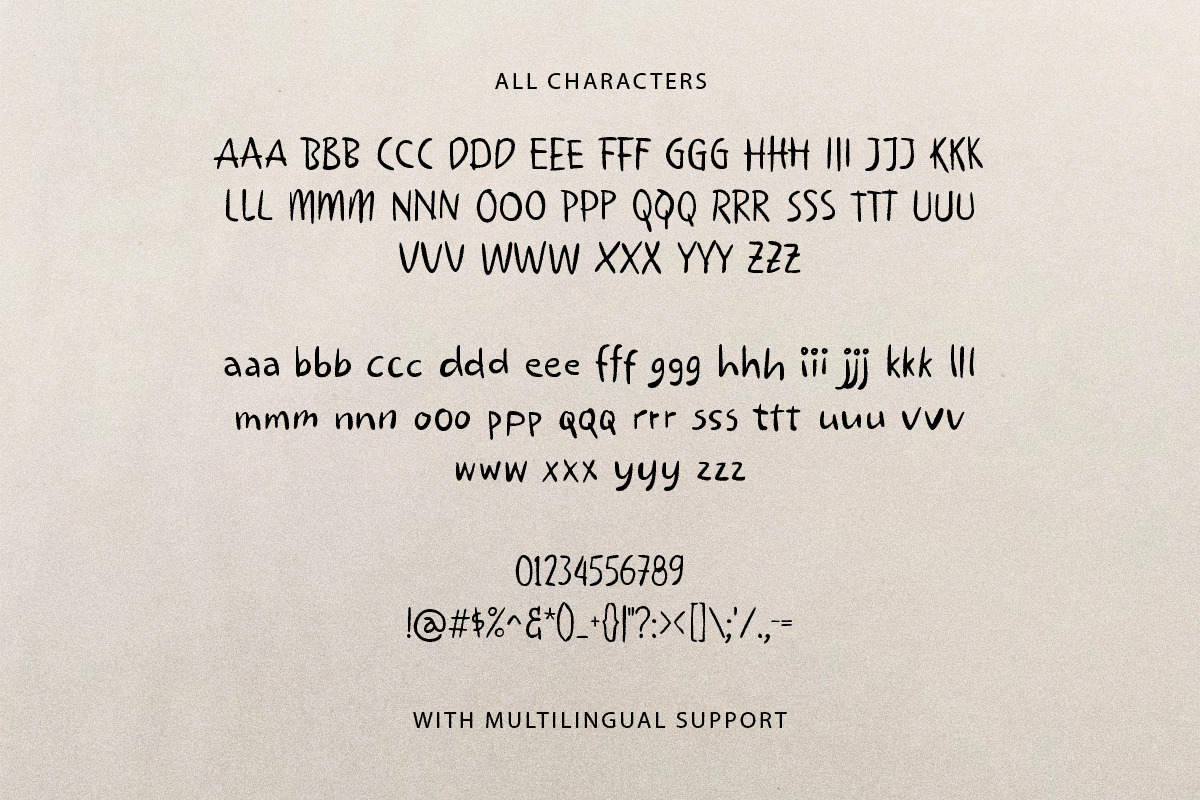 Cream Palette Natural Handwritten, a Handwritten Font by Littlehand (Photo 9 of 9)
