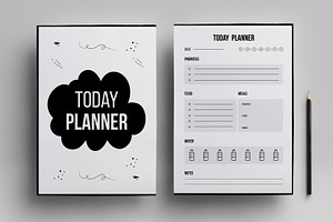 Daily Planner Template, a Stationery Template by MightyDesign