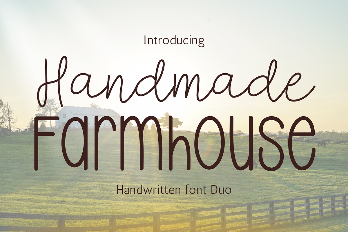 Handmade Farmhouse is duo font, a Handwritten Font by Brown Cupple (Photo 1 of 6)