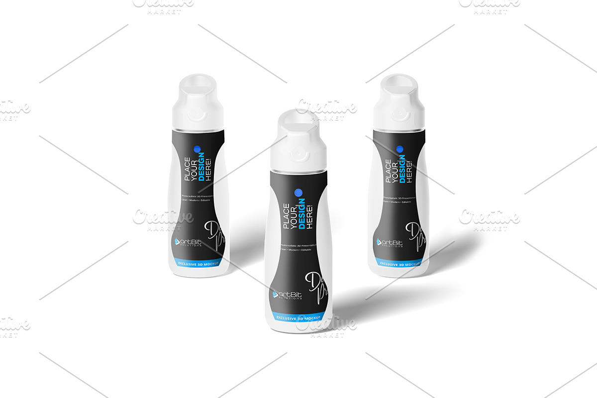 Electric Heating Water Bottle Mockup, a Packaging Mockup by artBit Design Studio (Photo 2 of 9)