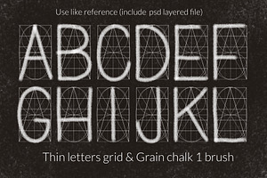 Procreate Letter Builder Chalk Brush