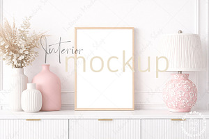 Frame Mockup Interior PSD JPG PNG