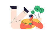 Modern people relaxing set, a Decorative Illustration by Good Studio (Thumbnail 5 of 12)