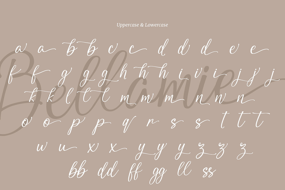 Bellamie - Modern Calligraphy Font, a Handwritten Font by deadlock studio