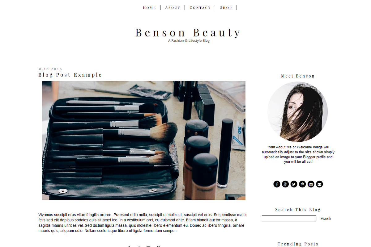 Blogger Template Simple Beauty, a Websites & App Template by BD Web Studio (Photo 1 of 4)
