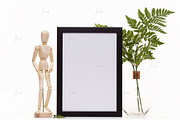 Black styled frame isolated mockup, a Print Template by JustLikeMyDesktop (Thumbnail 3 of 3)