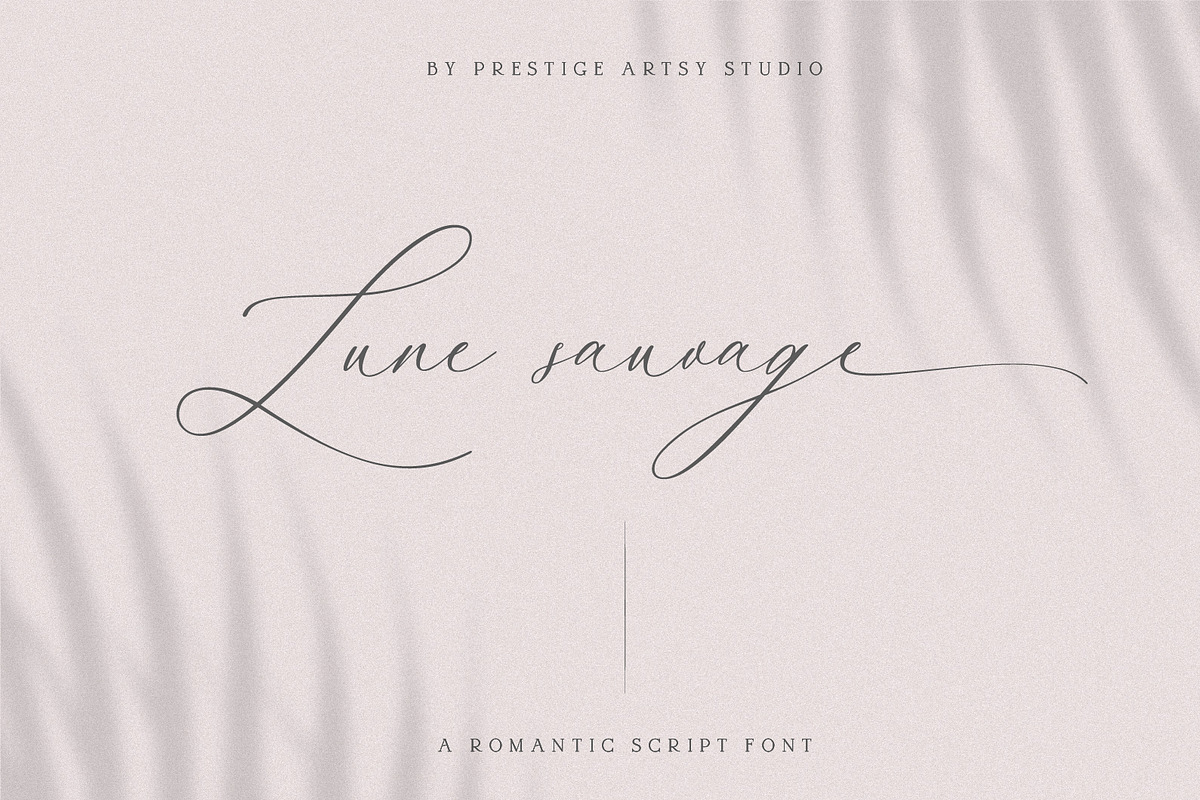 Lune Sauvage A Romantic Script Font, a Script Font by Prestige Artsy Studio (Photo 1 of 10)