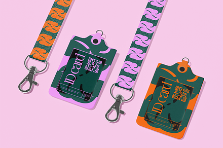 Two ID Card and Lanyard Mockup, an Advertising Mockup by Xtrahive