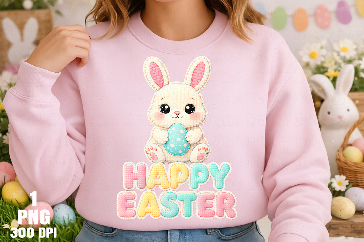 Happy Easter Sublimation PNG, an Illustration by Daily.Designs (Photo 2 of 5)