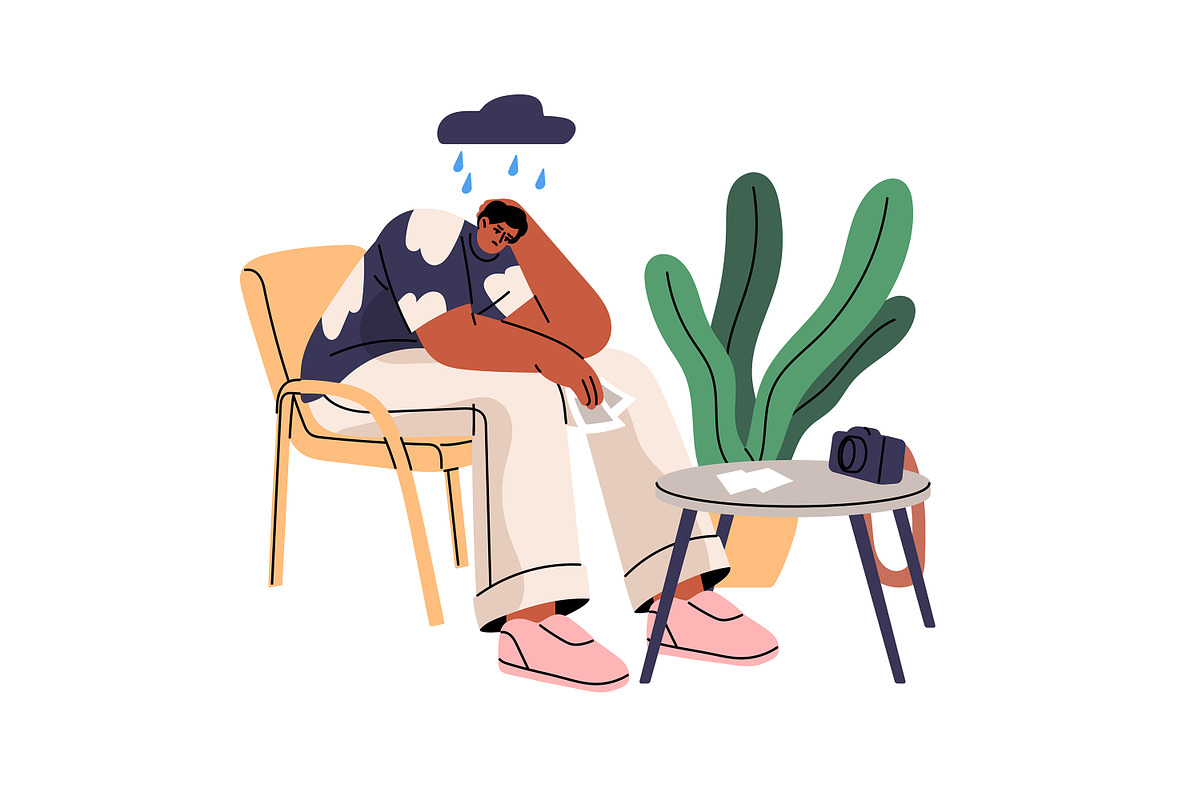 People with creative burnout concept, a Person Illustration by PaperTrident (Photo 6 of 6)