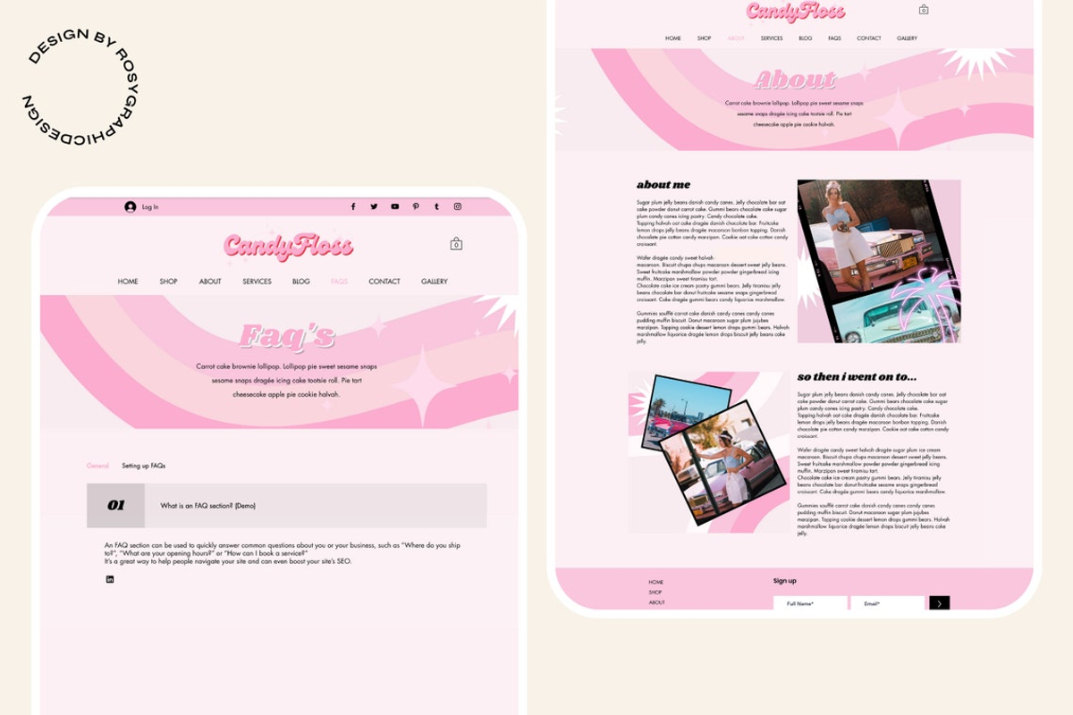 Wix Website Template -Retro Candy, a Wix Template by The Pixel Palace (Photo 7 of 9)