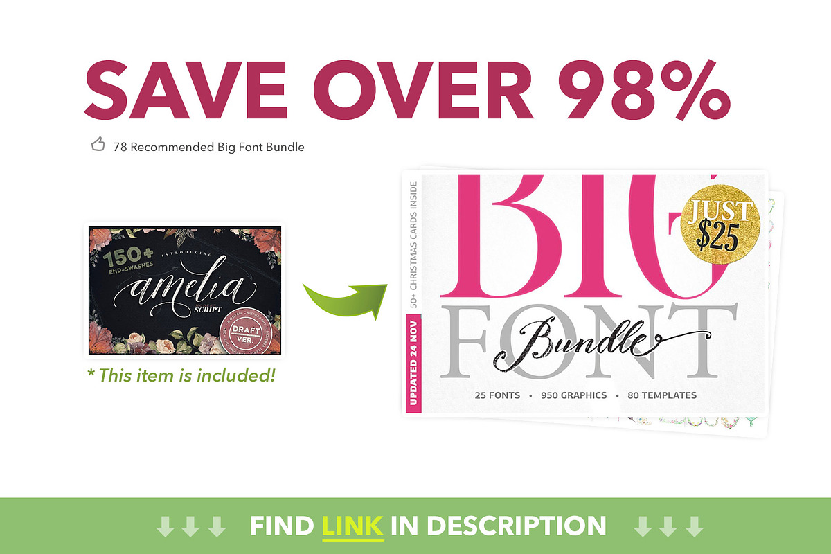 Amelia Script - Draft version, a Script Font by Blessed Print (Photo 19 of 19)