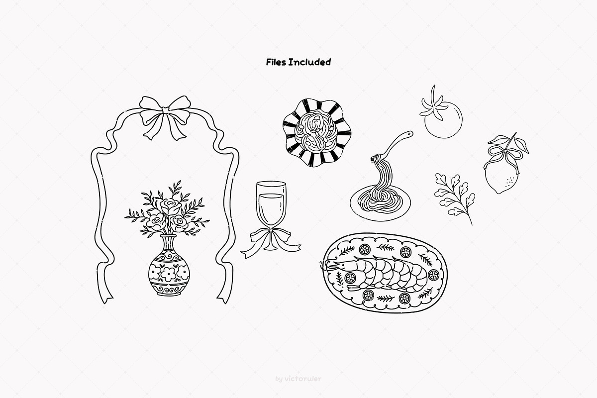 La Dolce Vita: Italian Clipart, a Food Illustration by Victoruler (Photo 5 of 9)