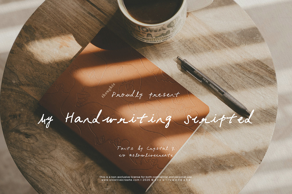 My Handwriting Scripted for Journals, a Handwritten Font by slowlivecreate (Photo 6 of 7)