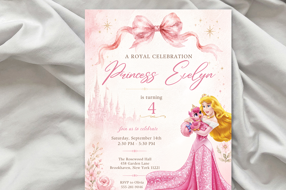 Princess birthday invitation, an Invitation Template by heynomi (Photo 6 of 19)