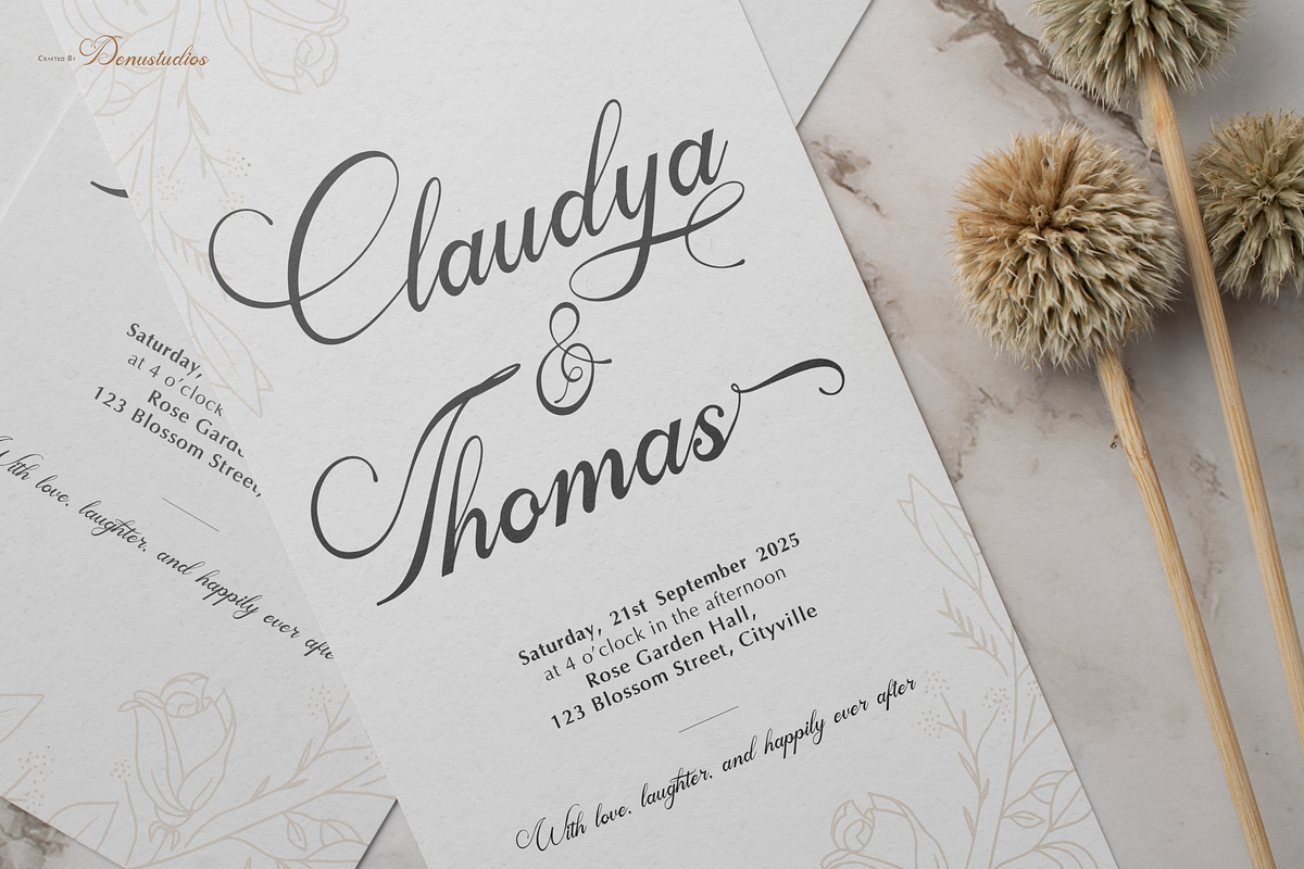 Mamylinus | Beautiful Calligraphy, a Serif Font by Denustudios (Photo 7 of 12)
