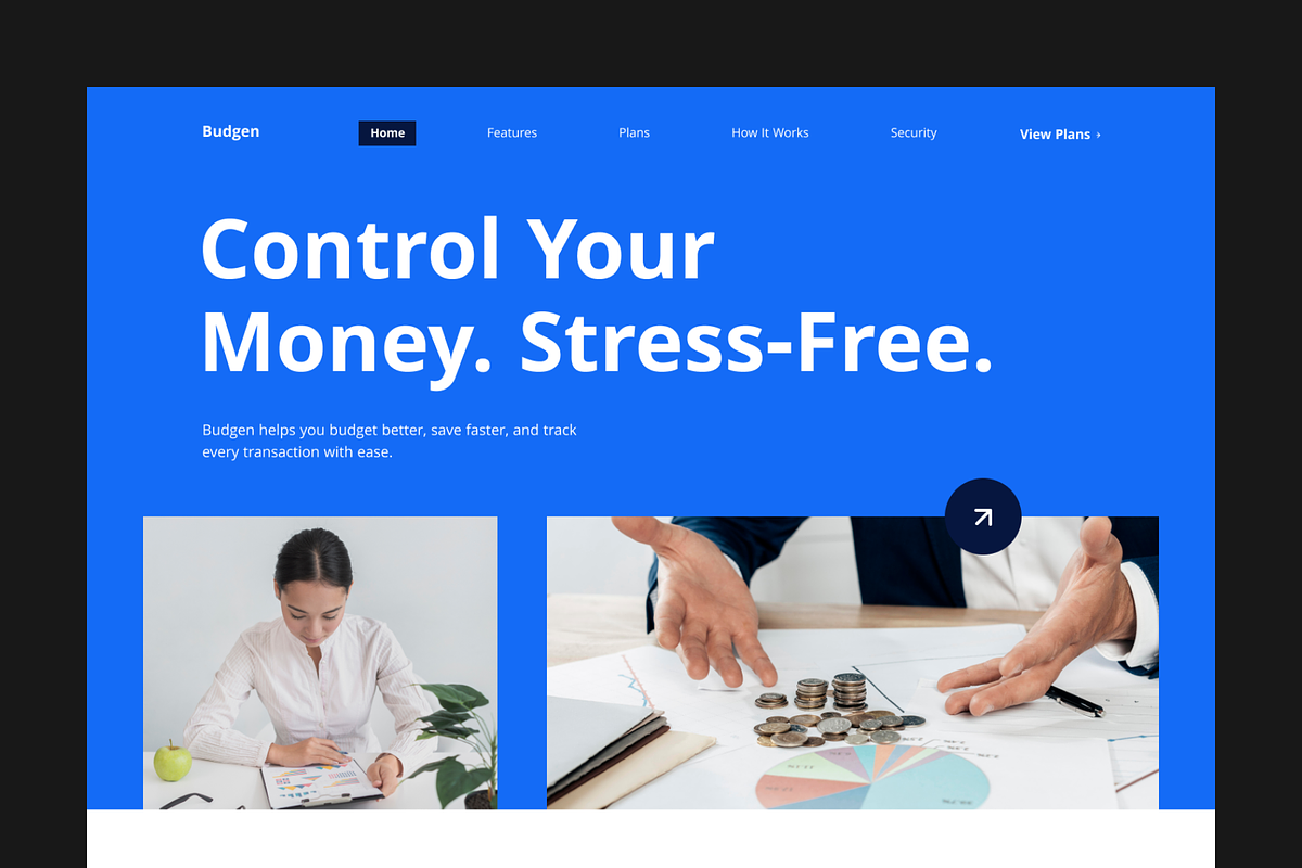 Figma Fintech App Landing Page, a Landing Page Template by Musara (Photo 3 of 5)