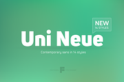 Uni Neue Font Family, a Sans Serif Font by Fontfabric (Thumbnail 1 of 5)