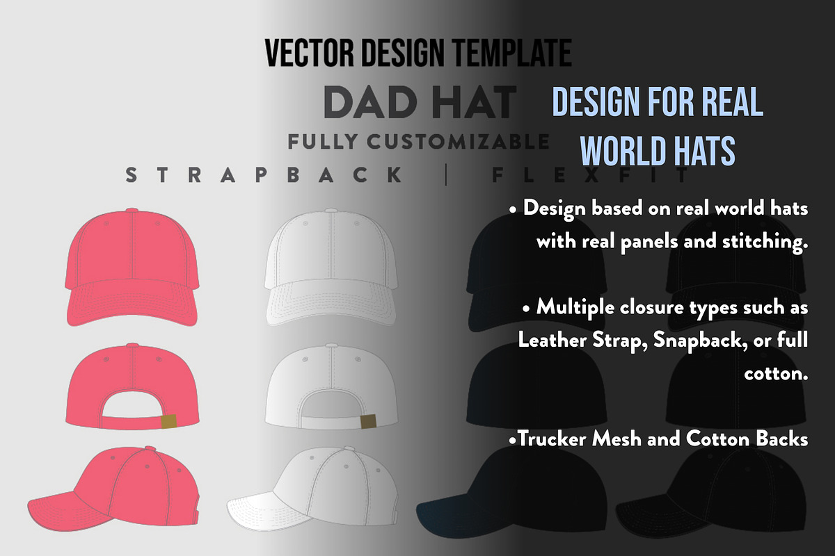 Hat Template - Dad Hat, a Hat Mockup by Template Haven (Photo 10 of 10)