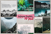 12 Instagram Templates, a Social Media Template by SwetTS (Thumbnail 1 of 3)