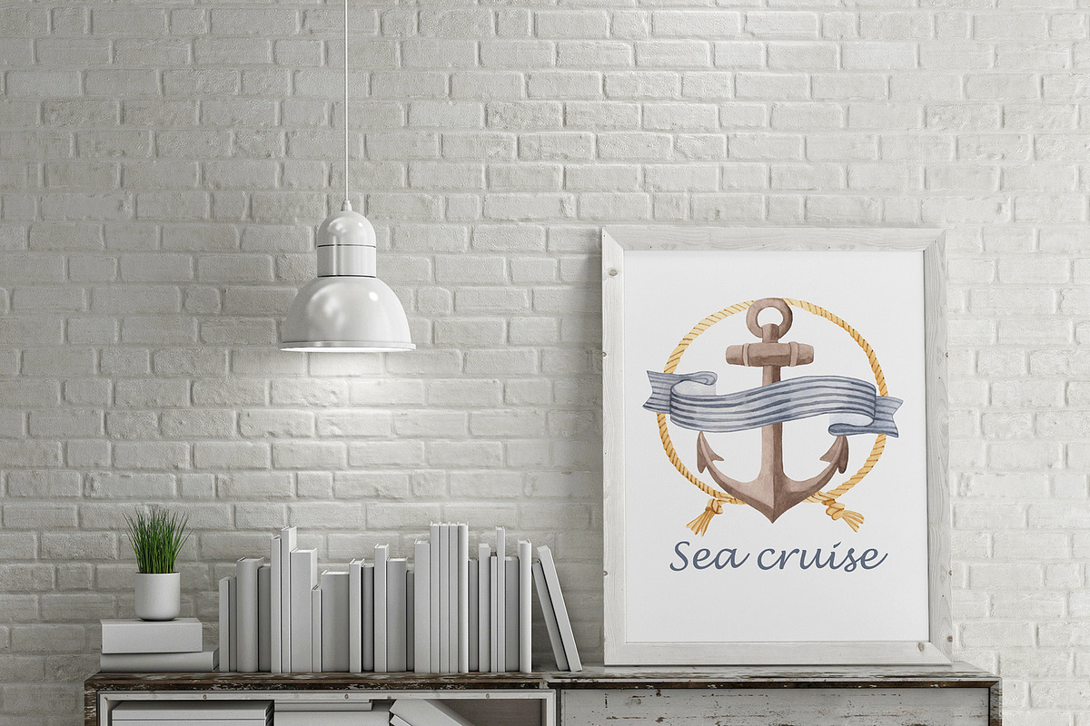 Nautical Set. Watercolor., a Texture Illustration by Marina Ermakova (Photo 3 of 7)