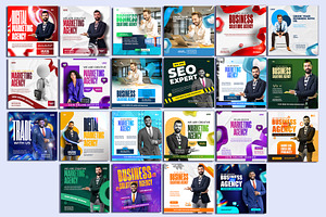 corporate social media post template, a Social Media Template by graphic bakers